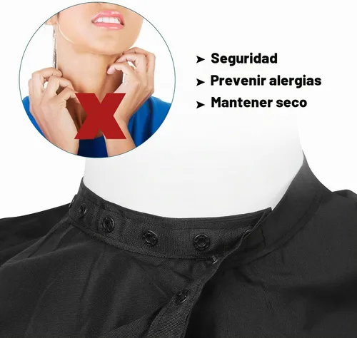 Vista 3 de Minewill Professional Salon Barber Cape for Men/Women, 47 In x 55 In Waterproof, Adjustable Snap Closure, Universal Size, Hair Cutting Cape with