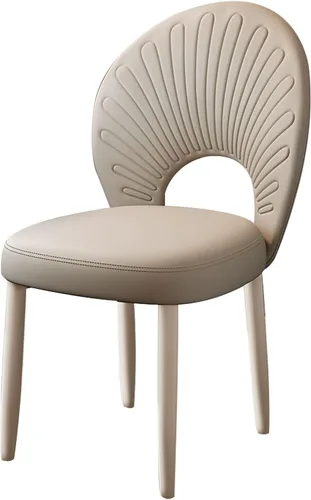 Vista 32 de JKGHK Dining Chairs, Leather Kitchen Chairs, Upholstered Armless Dining Room Chair, Accent Living Room Side Chair with High Backrest, for Cafe Black