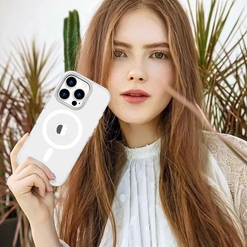 Vista 288 de Anuck - Funda magnética para iPhone 11 compatible con MagSafe, carcasa trasera mate translúcida dura, borde de TPU, delgada, resistente a impactos