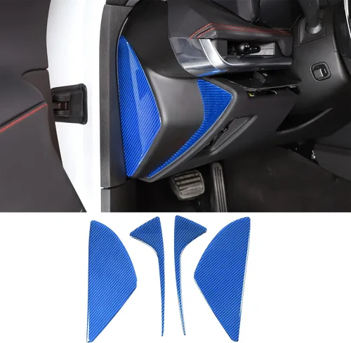 Vista 11 de Adhesivo decorativo suave de fibra de carbono real 3D para automóvil, antichoque, para salpicadero, puerta lateral, compatible con Corvette C8