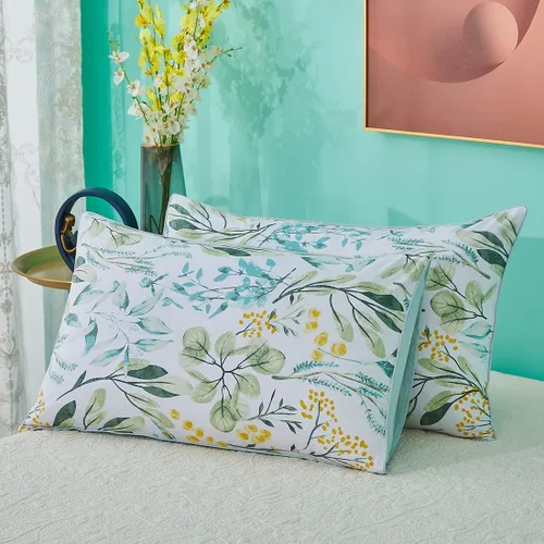 Vista 8 de WINLIFE Juego de 2 fundas de almohada de algodón 100%, tamaño estándar, de fibras largas, 20×26 pulgadas, fundas de almohada frescas, transpirables