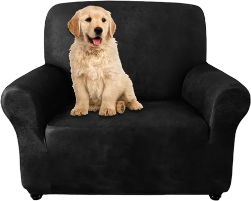 Vista 8 de molasofa Funda de sofá individual para decoración del hogar, funda de sillón de elastano súper suave, similar al cuero, lavable, antideslizante, 1