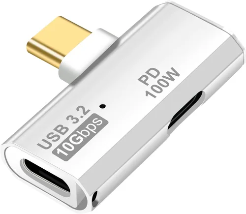 Vista 9 de Adaptador USB C OTG, carga PD tipo C de 100 W a divisor USB C dual para iPhone 15 Pro Max, Google TV Chromecast 2020, MacBook, Samsung Galaxy