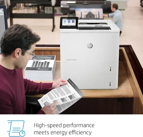 Vista 7 de HP LaserJet Enterprise M612x Impresora monocromática con Ethernet integrado, impresión de 2 caras y bandeja de papel adicional (7PS87A), color blanco
