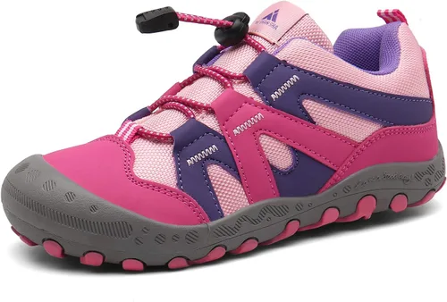 Vista 28 de Mishansha Botas de Senderismo para Niños Pequeños Niñas Niños Zapatos de Senderismo Resistentes al Agua Anti-Colisión Antideslizantes Atléticas