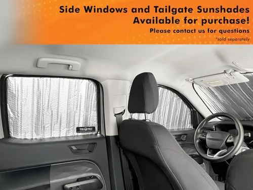 Vista 8 de YelloPro - Parasol para parabrisas delantero de ajuste personalizado para Ford Maverick Pickup 2022, 2023, 2024, 2025, 2026, híbrido, XL, XLT