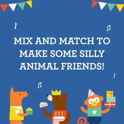 Vista 6 de Petit Collage Juego magnético de animales de fiesta, mesa de juego magnética para mezclar y combinar, ideal para mayores de 3 años, incluye 2