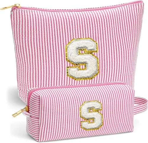 Vista 33 de Set de Bolsos de Maquillaje de Viaje - Bolso Inicial de Aseo de Viaje, Bolso de Cosméticos Portátil Bolso de Maquillaje de Viaje con Artículos Azul
