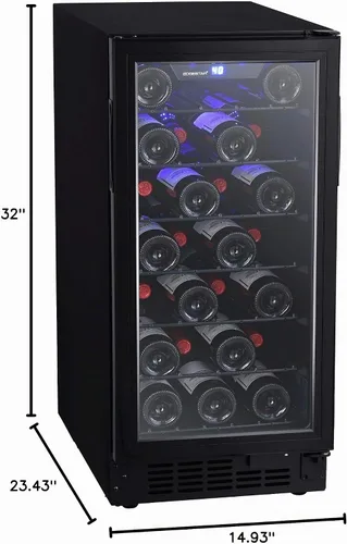 Vista 11 de EdgeStar BWR301BL - Enfriador de vino integrado de 25 botellas de 15 pulgadas de ancho con puerta reversible e iluminación LED, color negro