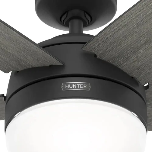 Vista 7 de Hunter Fan - Ventilador de techo interior negro mate de 60 pulgadas con luz LED y control remoto para dormitorio, sala de estar/sala familiar
