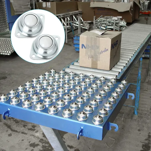 Vista 7 de Rodillos de rodamientos de bolas de 1 pulgada, transferencia de bolas silenciadas de nailon, rueda universal de 360°, rodamientos de transferencia
