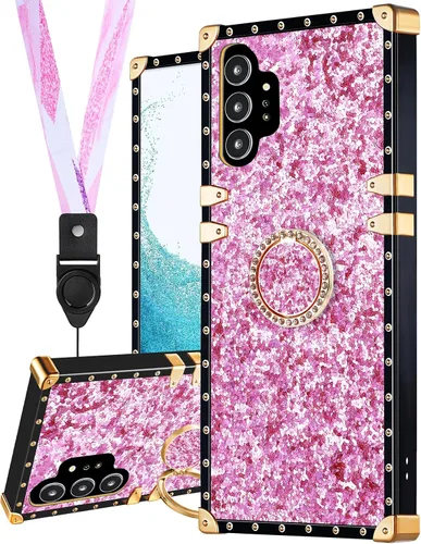 Vista 15 de Loheckle Funda para Samsung Galaxy Note 9 para mujer, diseño con soporte de anillo y cordón, elegante funda de lujo de abejas para Samsung Note 9 6.4