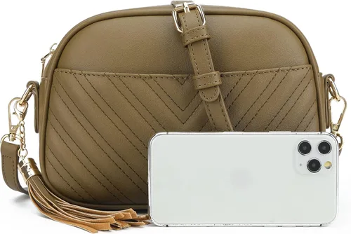 Vista 2 de lola mae Bolso bandolera acolchado, bolso de hombro de diseño moderno