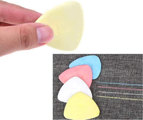 Vista 4 de Kare Kind 30 tizas de sastre – Nociones de costura y accesorios – Marcadores triangulares de tela para manualidades, costura, acolchado, viene