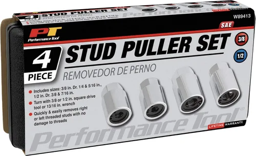 Vista 4 de Performance Tool W89413 - Juego de extractores de pernos SAE de 4 piezas