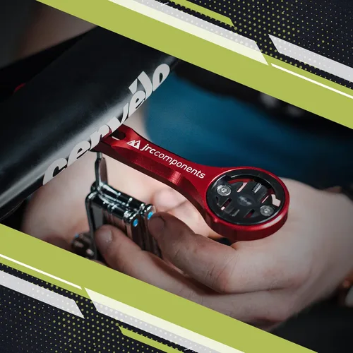Vista 7 de JRC Components Amplitude - Soporte para computadora debajo de la barra compatible con computadoras Garmin Edge Bicicletas de carretera y grava