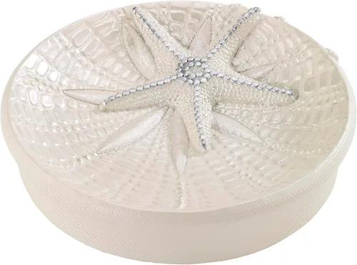 Vista 10 de Avanti Linens - Vaso, organizador de encimera, accesorios de baño inspirados en conchas marinas, artículos esenciales para el baño de invitados