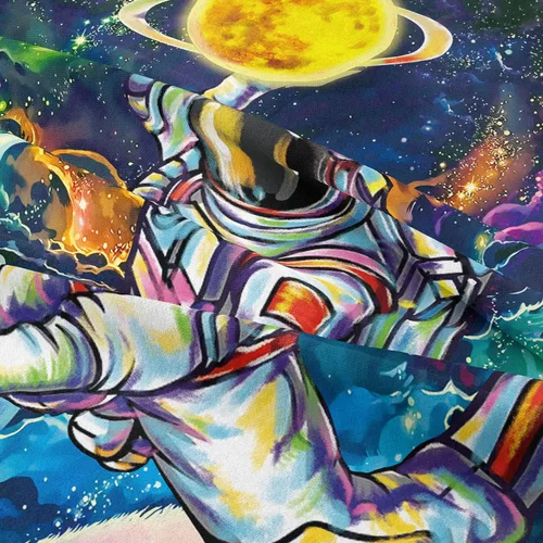 Vista 5 de Tapiz de tarjeta de tarot de constelación y estrella, tapiz botánico de fase lunar, tapiz de sol y luna, tapiz de astronauta, tapiz estético bohemio