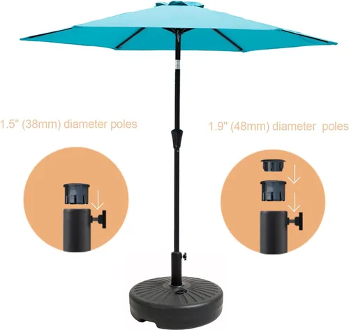Vista 3 de Sombrilla C-Hopetree Cantilever Offset para exterior, con base pesada