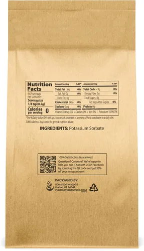 Vista 5 de PURE ORIGINAL INGREDIENTS Paquete de ácido cítrico y sorbato de potasio, (1 libra cada uno) grado alimenticio, natural