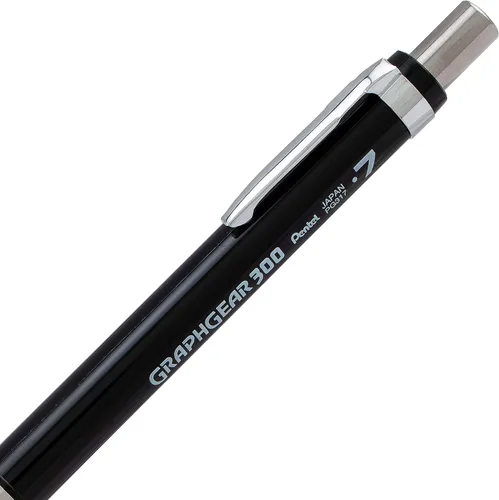 Vista 3 de Pentel GraphGear 300 - Lápiz mecánico, caja de 12 lápices, color negro, 0.028 in
