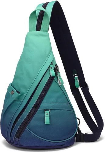 Vista 13 de KL928 Mochila de Lona Tipo Bandolera - Mochila Cruzada Pequeña para Hombro, Mochila Informal Diurna, Mochila para Hombre y Mujer (Versión Grande)