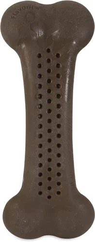 Vista 2 de Pet Qwerks Flavorit BarkBone - Hueso de perro rellenable para masticadores moderados, sabor a pollo mezquite, 6.75 pulgadas