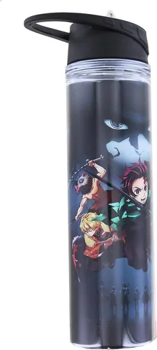 Vista 2 de Surreal Entertainment Demon Slayer Group - Botella de agua de 20 onzas