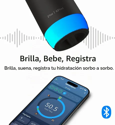 Vista 2 de Hidrate Spark PRO 2 – Botella inteligente con recordatorios de bebidas y seguimiento de agua, gran regalo de vacaciones para resoluciones de año