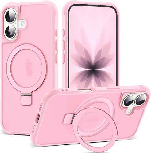 Vista 149 de SKYLMW - Funda compatible con iPhone 11 de 6.1 pulgadas, con soporte magnético invisible tipo anillo, funda translúcida de grado militar, compatible