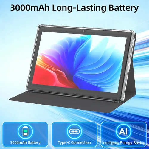 Vista 5 de DIGITHINK Tablet Android 14 de 7 pulgadas, 8 GB de RAM (3 + 5 GB expandido) + 32 GB de ROM, pantalla táctil HD, cámaras duales de 2 MP, batería