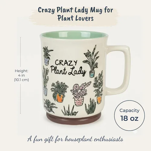 Vista 3 de Taza Crazy Plant Lady de 18 onzas