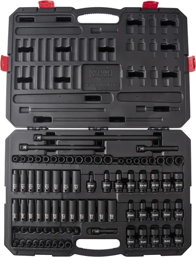 Vista 9 de Sunex 2569, juego de llaves de impacto Master Drive de 1/2 pulgada, 43 piezas, métrico, 9 - 30 mm, estándar/profundo, acero de aleación CR-MO