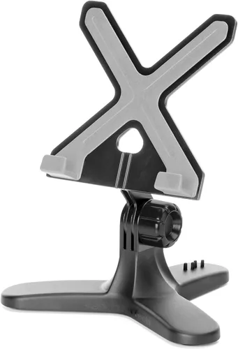 Vista 6 de WeatherTech Soporte para tablet (negro/gris) con pomos negros para tablet, soporte para tablet para escritorio, mesa o encimera de cocina, soporte