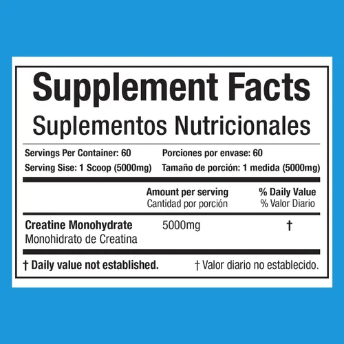 Vista 2 de Monohidrato de creatina en polvo 5000 mg – Apoya la recuperación muscular y potencia de fuerza mejorada – Ayuda a ayuno y entrenamiento – Sin sabor