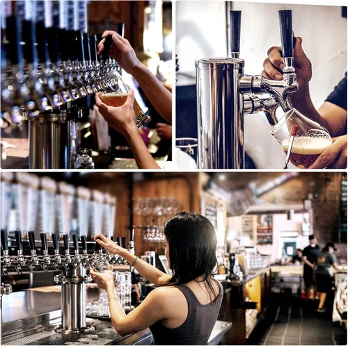 Vista 8 de MRbrew 2 manijas de plástico para grifo de cerveza, grifo de cerveza de 3/18 pulgadas, mango negro para barras comerciales estándar americano