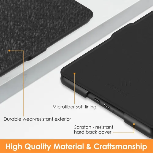Vista 3 de Fintie Slimshell - Funda para Kindle Paperwhite 6.8 pulgadas (11ª generación-2021) y Kindle Paperwhite Signature Edition, liviana, de piel sintética