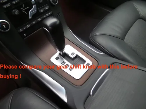 Vista 5 de Funda de piel auténtica para perilla de palanca de cambios para Volvo S60 / S80 / V70 / XC60 / XC70 2011-2012 automático
