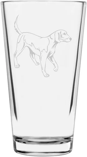 Vista 431 de Podenco Canario - Vaso de pinta de 16 onzas con temática de perro personalizado