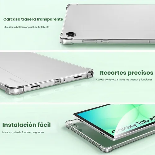 Vista 6 de TiMOVO Funda transparente para Samsung Galaxy Tab A11+/A11 Plus de 11 transparente (A-Clear)