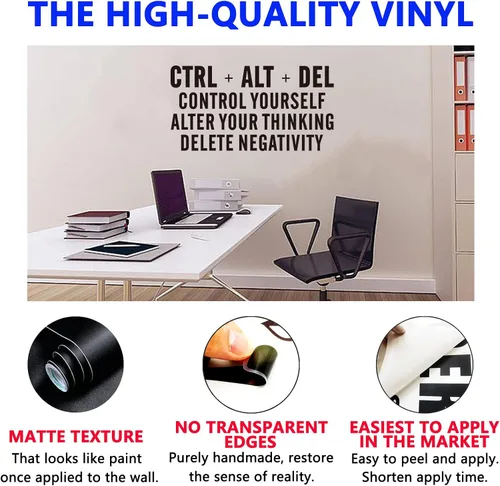 Vista 2 de SEATUNE Calcomanías de pared con citas inspiradoras, calcomanías de pared motivacionales para oficina, gimnasio, oficina, oficina, escuela, aula