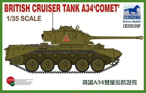 Vista 2 de Bronco Models tanque Cruiser Británico A34, Modelo "Comet Kit (escala 1/35)
