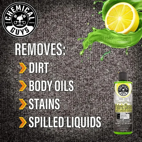 Vista 8 de Chemical Guys CWS203 HOL315 Fabric Clean - Kit de limpieza de espuma cítrica y cepillo de taladro fácil de usar, para alfombras y tapicería