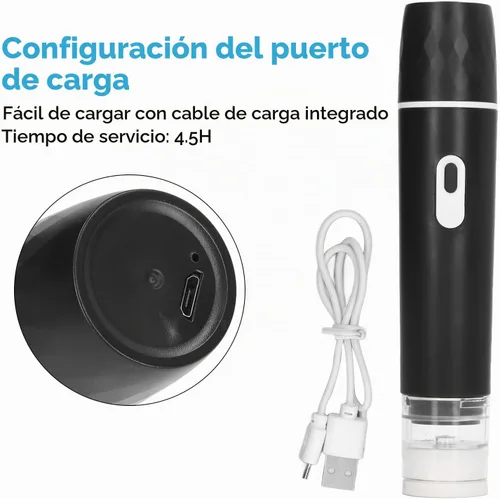 Vista 5 de Bomba de aire eléctrica Portátil de mano recargable selladora al vacío Máquina Bomba de aire de vacío (negro)