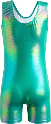 Vista 89 de HOZIY Leotardos de gimnasia para niñas, trajes de ciclismo con patrón adorable brillante