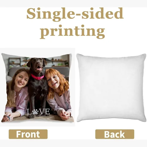 Vista 2 de Custom Memory Pillow Case Created with a Single Photo and Your Chosen Words Forming a comforting Cushion That Also Makes a Thoughtful Gift