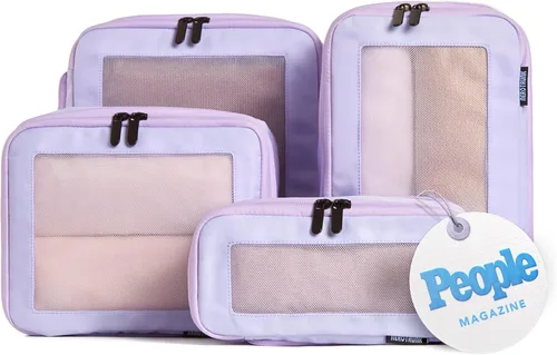 Vista 32 de Aerotrunk Cubos de embalaje de compresión para viajes, paquete de 2, beige