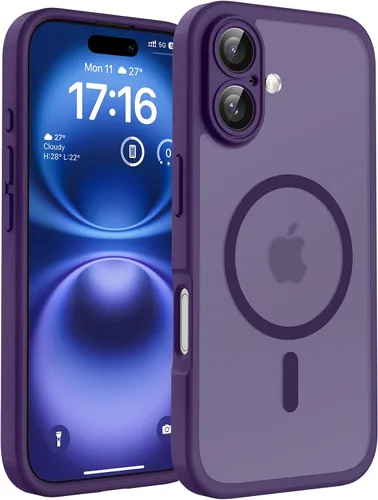 Vista 193 de TOCOL Funda para iPhone 11, compatible con Magsafe, protección completa de cámara, imanes integrados, protección contra caídas, funda translúcida