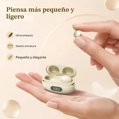Vista 2 de Xmenha Mini auriculares invisibles extra pequeños inalámbricos Bluetooth pequeños auriculares invisibles para dormir auriculares pequeños micro