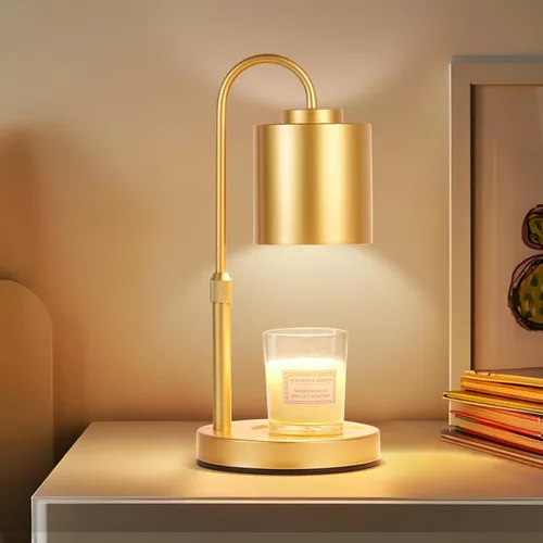 Vista 12 de CASTLELIFE - Lámpara calienta-velas con temporizador y atenuador, calentador de cera eléctrica ajustable en altura para velas de tarro, regalos